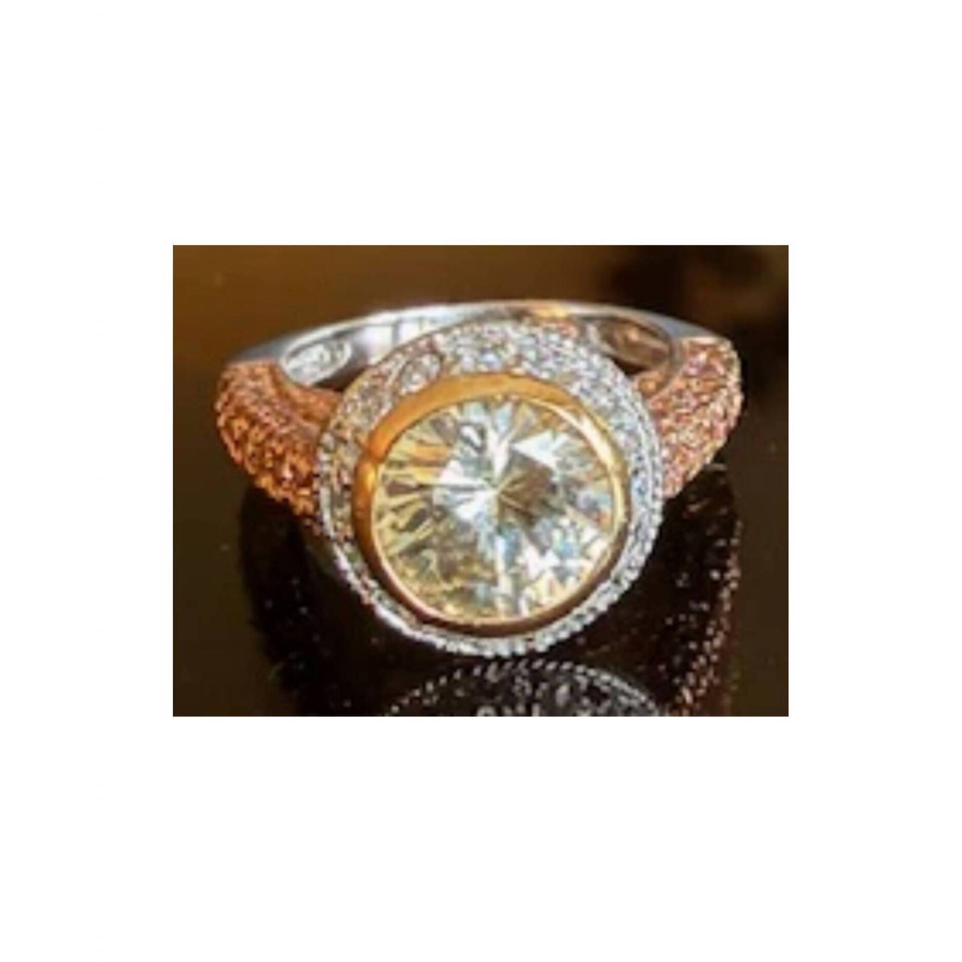 New P & K Jewelry Women's Sterling Yellow Cubic Zirconia Pave Ring In Silver / C